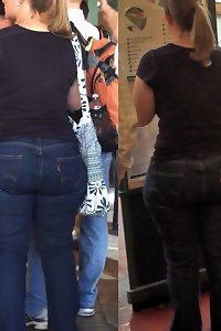 an older dame with glasses getting her buns and beef whistle